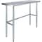 Amgood 18 in. x 48 in. Open Base Stainless Steel Metal Table WT-1848-RCB-Z - alternate 1
